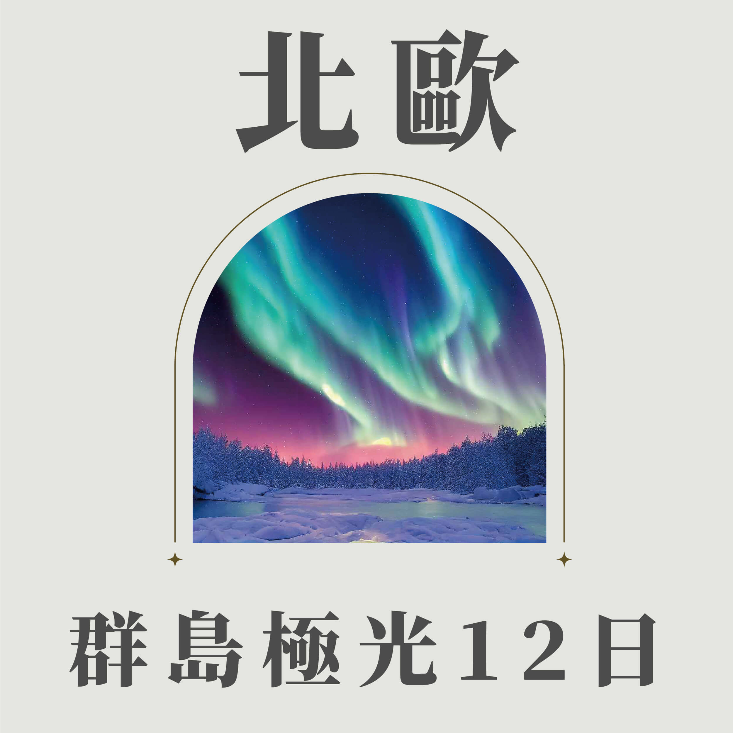 北歐羅弗敦群島極光12日